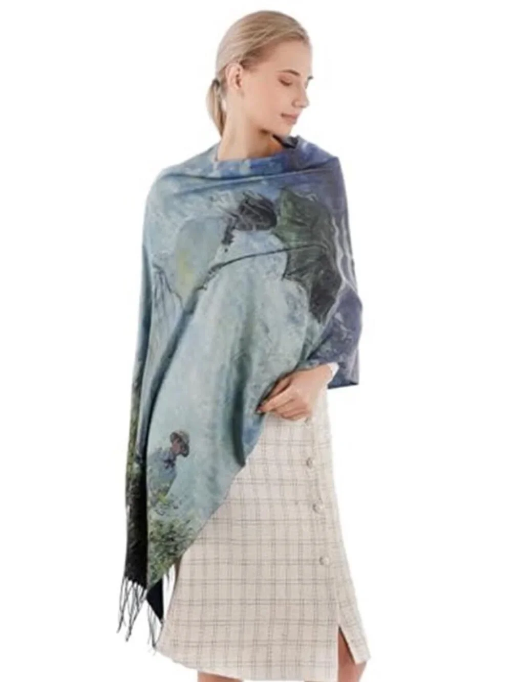Scarf Shawl Wraps for Women Pashmina Soft Cashmere Scarf Printed Large Blanket